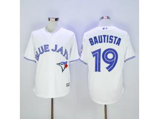 Toronto Blue Jays 19 Jose Bautista Baseball Jersey White Fan version