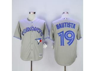 Toronto Blue Jays 19 Jose Bautista Baseball Jersey Gray Fan version
