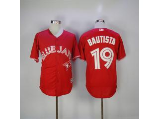 Toronto Blue Jays 19 Jose Bautista Baseball Jersey Red Fan version