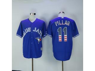 Toronto Blue Jays 11 Kevin Pillar Baseball Jersey National flag