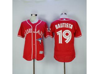 Toronto Blue Jays 19 Jose Bautista Flexbase Baseball Jersey Red