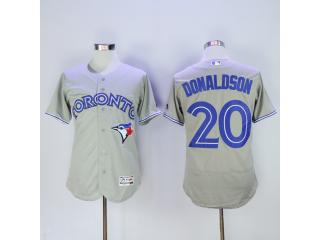 Toronto Blue Jays 20 Josh Donaldson Flexbase Baseball Jersey Gray