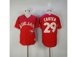 Toronto Blue Jays 29 Joe Carter Baseball Jersey REd Fan version