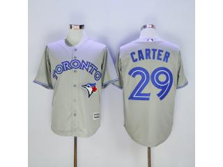 Toronto Blue Jays 29 Joe Carter Baseball Jersey Gray Fan version