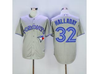 Toronto Blue Jays 32 Roy Halladay Baseball Jersey Gray Fan version