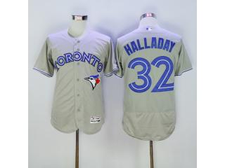 Toronto Blue Jays 32 Roy Halladay Flexbase Baseball Jersey Gray