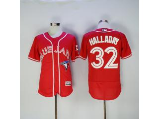 Toronto Blue Jays 32 Roy Halladay Flexbase Baseball Jersey Red