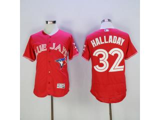 Toronto Blue Jays 32 Roy Halladay Flexbase Baseball Jersey Red