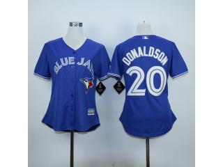 Women Toronto Blue Jays 20 Josh Donaldson Baseball Jersey