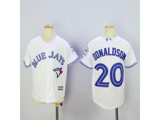 Youth Toronto Blue Jays 20 Josh Donaldson Baseball Jersey White
