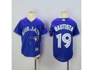 Youth Toronto Blue Jays 19 Jose Bautista Baseball Jersey