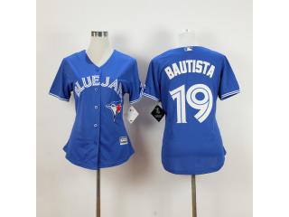 Women Toronto Blue Jays 19 Jose Bautista Baseball Jersey