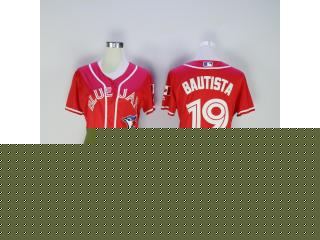 Women Toronto Blue Jays 19 Jose Bautista Baseball Jersey REd