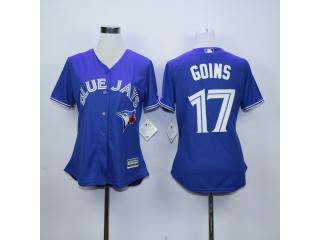 Women Toronto Blue Jays 17 Ryan Goins Baseball Jersey