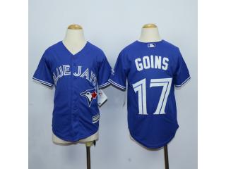 Youth Toronto Blue Jays 17 Ryan Goins Baseball Jersey