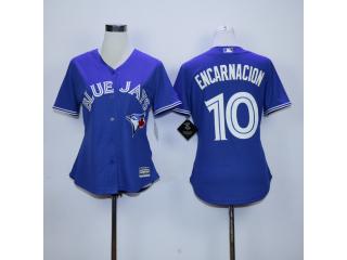 Women Toronto Blue Jays 10 Edwin Encarnacion Baseball Jersey