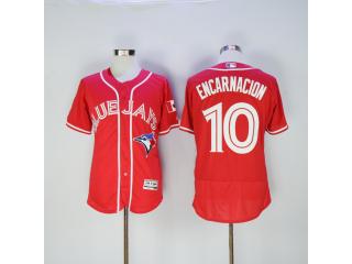 Toronto Blue Jays 10 Edwin Encarnacion Flexbase Baseball Jersey Red