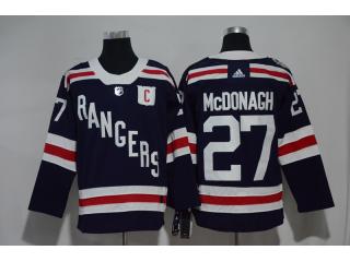 Adidas New York Rangers 27 Ryan McDonagh Ice Hockey Jersey Navy Blue