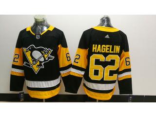 Adidas Pittsburgh Penguins 62 Carl Hagelin Ice Hockey Jersey Black