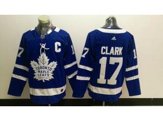 Adidas Toronto Maple Leafs 17 Wendel Clark Ice Hockey Jersey Blue