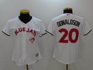 New Women Toronto Blue Jays 20 Josh Donaldson Baseball Jersey White