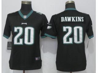 Women Philadelphia Eagles 20 Brian Dawkins Football Jersey Legend Black