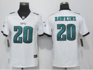 Women Philadelphia Eagles 20 Brian Dawkins Football Jersey Legend White