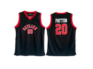 Gary Payton horizon high school 20 black new fabric double decker embroidered shirt