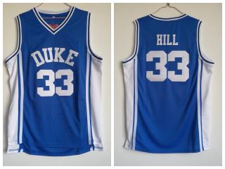NCAA 33 Hill, Duke University, a new blue fabric embroidered basketball suit