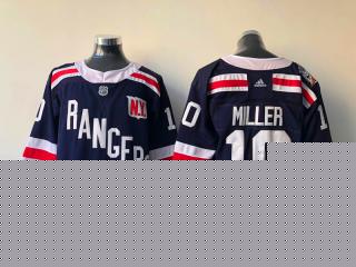 Adidas New York Rangers 10 J.T. Miller Ice Hockey Jersey Navy Blue