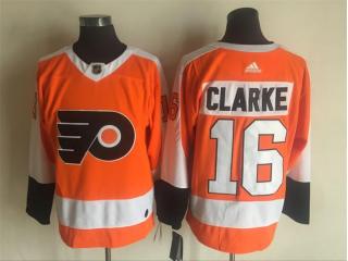 Adidas Philadelphia Flyers 16 Bobby Clarke Ice Hockey Jersey Orange