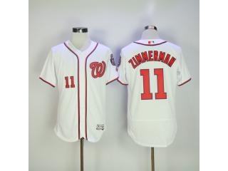 Washington Nationals 11 Ryan Zimmerman Flexbase Baseball Jersey White