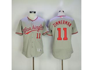 Washington Nationals 11 Ryan Zimmerman Flexbase Baseball Jersey Gray
