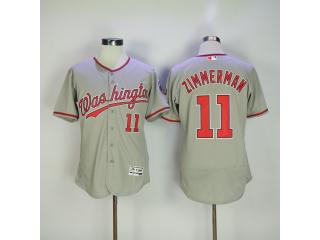 Washington Nationals 11 Ryan Zimmerman Flexbase Baseball Jersey Gray