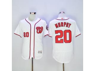 Washington Nationals 20 Daniel Murphy Flexbase Baseball Jersey White