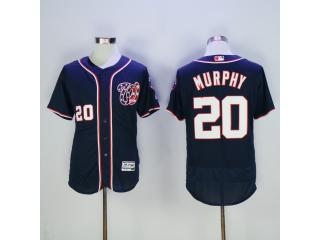 Washington Nationals 20 Daniel Murphy Flexbase Baseball Jersey Navy Blue