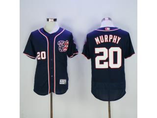 Washington Nationals 20 Daniel Murphy Flexbase Baseball Jersey Navy Blue