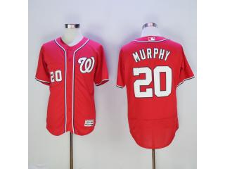 Washington Nationals 20 Daniel Murphy Flexbase Baseball Jersey Red