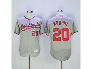 Washington Nationals 20 Daniel Murphy Flexbase Baseball Jersey Gray