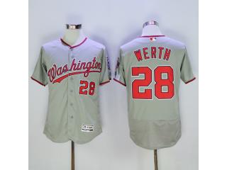 Washington Nationals 28 Jayson Werth Flexbase Baseball Jersey Gray