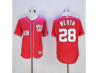 Washington Nationals 28 Jayson Werth Flexbase Baseball Jersey Red