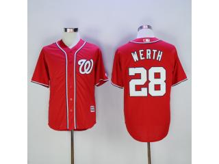 Washington Nationals 28 Jayson Werth Baseball Jersey Red Fan version