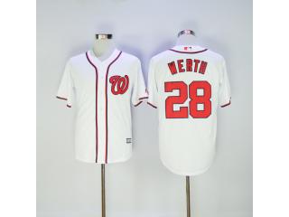 Washington Nationals 28 Jayson Werth Baseball Jersey White Fan version