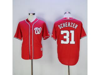 Washington Nationals 31 Max Scherzer Baseball Jersey Red Fan version