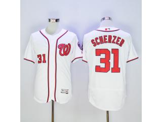 Washington Nationals 31 Max Scherzer Flexbase Baseball Jersey White