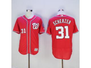 Washington Nationals 31 Max Scherzer Flexbase Baseball Jersey Red
