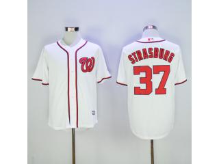 Washington Nationals 37 Stephen Strasburg Baseball Jersey White Fan version