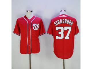 Washington Nationals 37 Stephen Strasburg Baseball Jersey Red Fan version