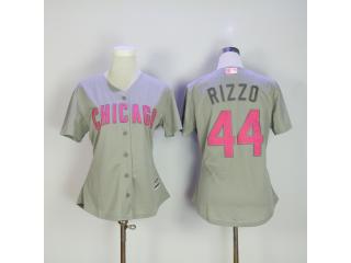 Women Chicago Cubs 44 Anthony Rizzo Baseball Jersey Gary
