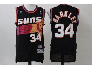 Phoenix Suns 34 Charles Barkley Basketball Jersey Black Retro